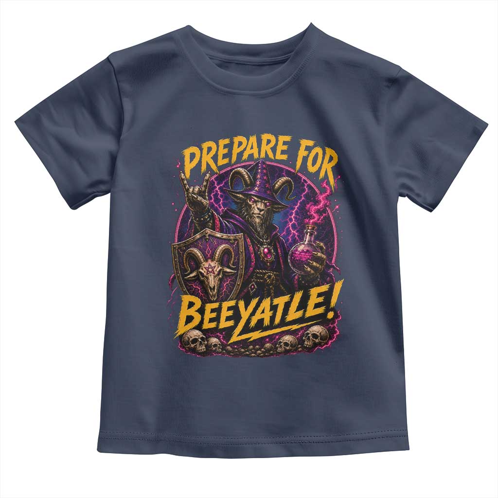 Prepare For Beeyatle Toddler T Shirt Funny Goat Wizard LitRPG Lover