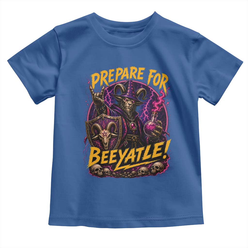 Prepare For Beeyatle Toddler T Shirt Funny Goat Wizard LitRPG Lover