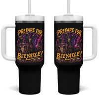 Prepare For Beeyatle Tumbler With Handle Funny Goat Wizard LitRPG Lover