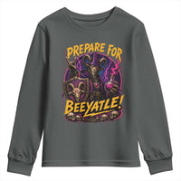 Prepare For Beeyatle Youth Sweatshirt Funny Goat Wizard LitRPG Lover