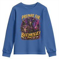 Prepare For Beeyatle Youth Sweatshirt Funny Goat Wizard LitRPG Lover