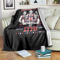 Dream Team of 1776 Funny Basketball 4th of July Founding Fathers Throw Blanket