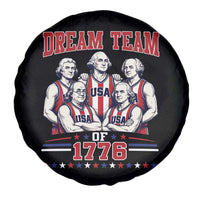 Dream Team of 1776 Funny Basketball 4th of July Founding Fathers Spare Tire Cover
