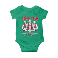 Dream Team of 1776 Funny Basketball 4th of July Founding Fathers Baby Onesie