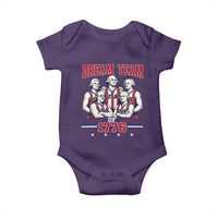Dream Team of 1776 Funny Basketball 4th of July Founding Fathers Baby Onesie