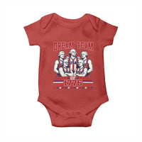Dream Team of 1776 Funny Basketball 4th of July Founding Fathers Baby Onesie
