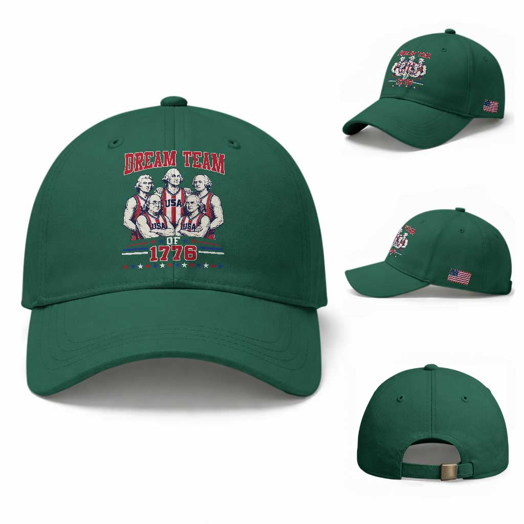 Dream Team of 1776 Funny Basketball 4th of July Founding Fathers Baseball Cap