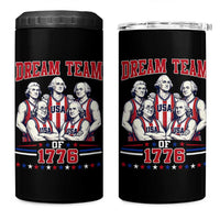 Dream Team of 1776 Funny Basketball 4th of July Founding Fathers 4 in 1 Can Cooler Tumbler