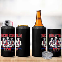 Dream Team of 1776 Funny Basketball 4th of July Founding Fathers 4 in 1 Can Cooler Tumbler
