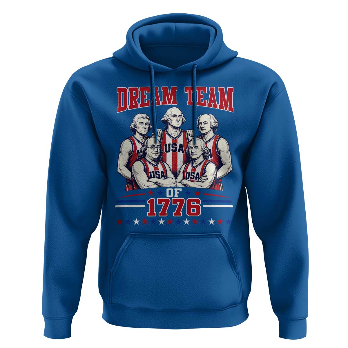 Dream Team of 1776 Funny Basketball 4th of July Founding Fathers Hoodie