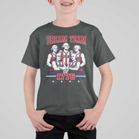 Dream Team of 1776 Funny Basketball 4th of July Founding Fathers T Shirt For Kid
