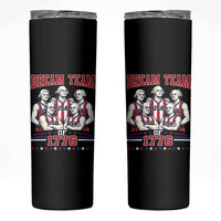 Dream Team of 1776 Funny Basketball 4th of July Founding Fathers Skinny Tumbler