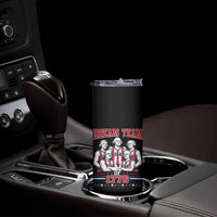 Dream Team of 1776 Funny Basketball 4th of July Founding Fathers Skinny Tumbler