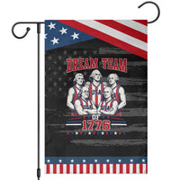 Dream Team of 1776 Funny Basketball 4th of July Founding Fathers Patriotic Garden Flag