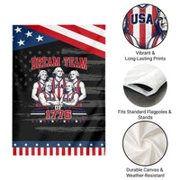 Dream Team of 1776 Funny Basketball 4th of July Founding Fathers Patriotic Garden Flag