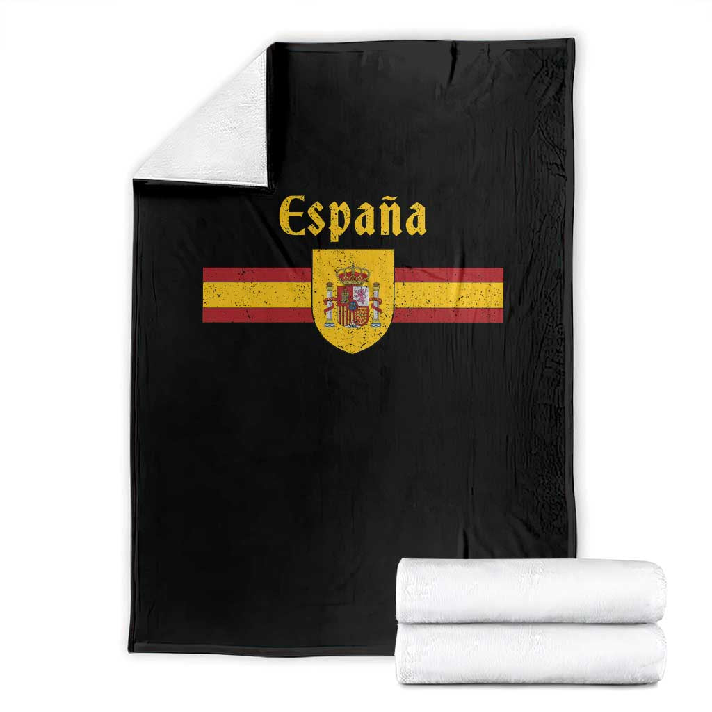 Espana Escudo Retro Spain Coat of Arms and Flag Español Throw Blanket