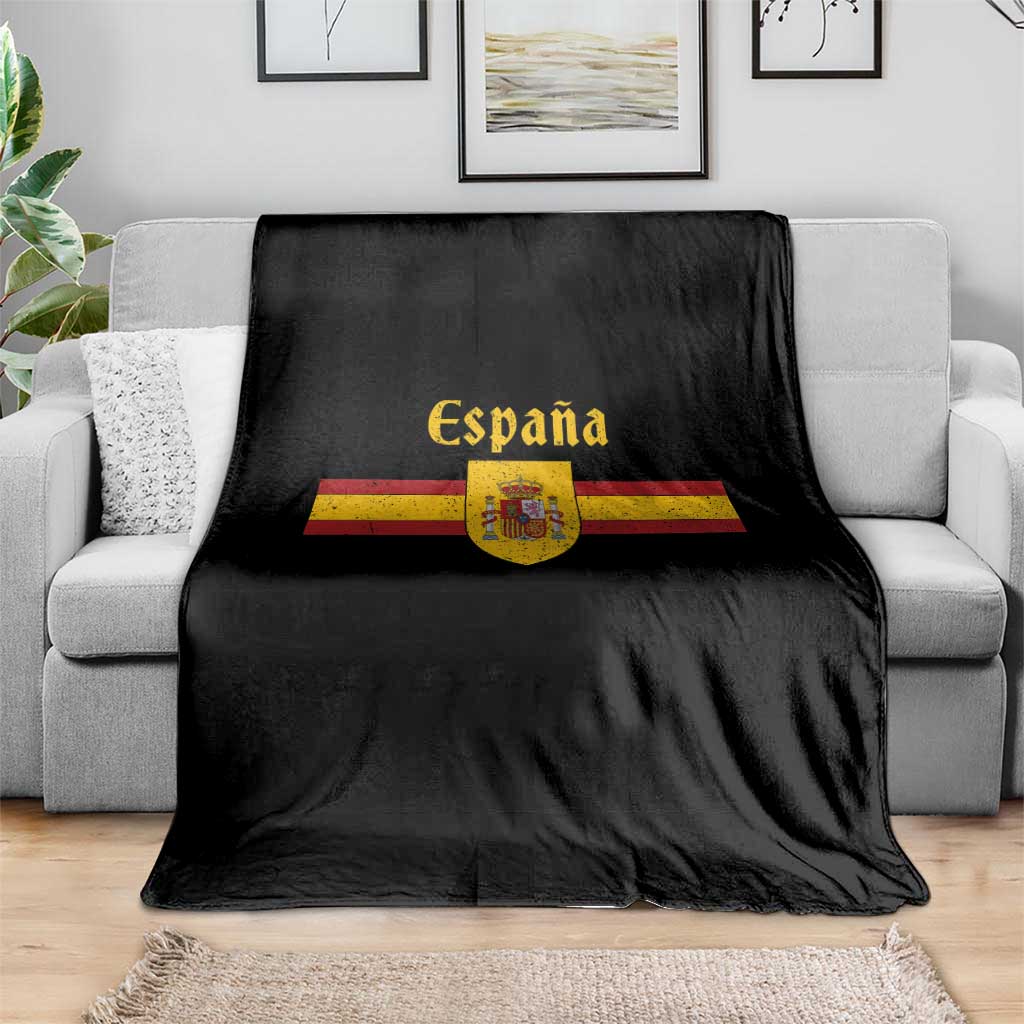 Espana Escudo Retro Spain Coat of Arms and Flag Español Throw Blanket