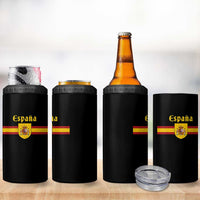 Espana Escudo Retro Spain Coat of Arms and Flag Español 4 in 1 Can Cooler Tumbler
