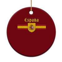 Espana Escudo Retro Spain Coat of Arms and Flag Español Ceramic Ornament