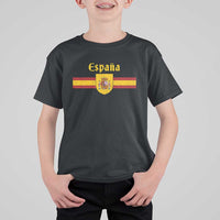 Espana Escudo Retro Spain Coat of Arms and Flag Español T Shirt For Kid