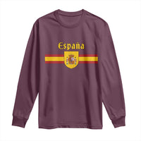 Espana Escudo Retro Spain Coat of Arms and Flag Español Long Sleeve Shirt