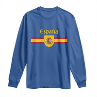 Espana Escudo Retro Spain Coat of Arms and Flag Español Long Sleeve Shirt