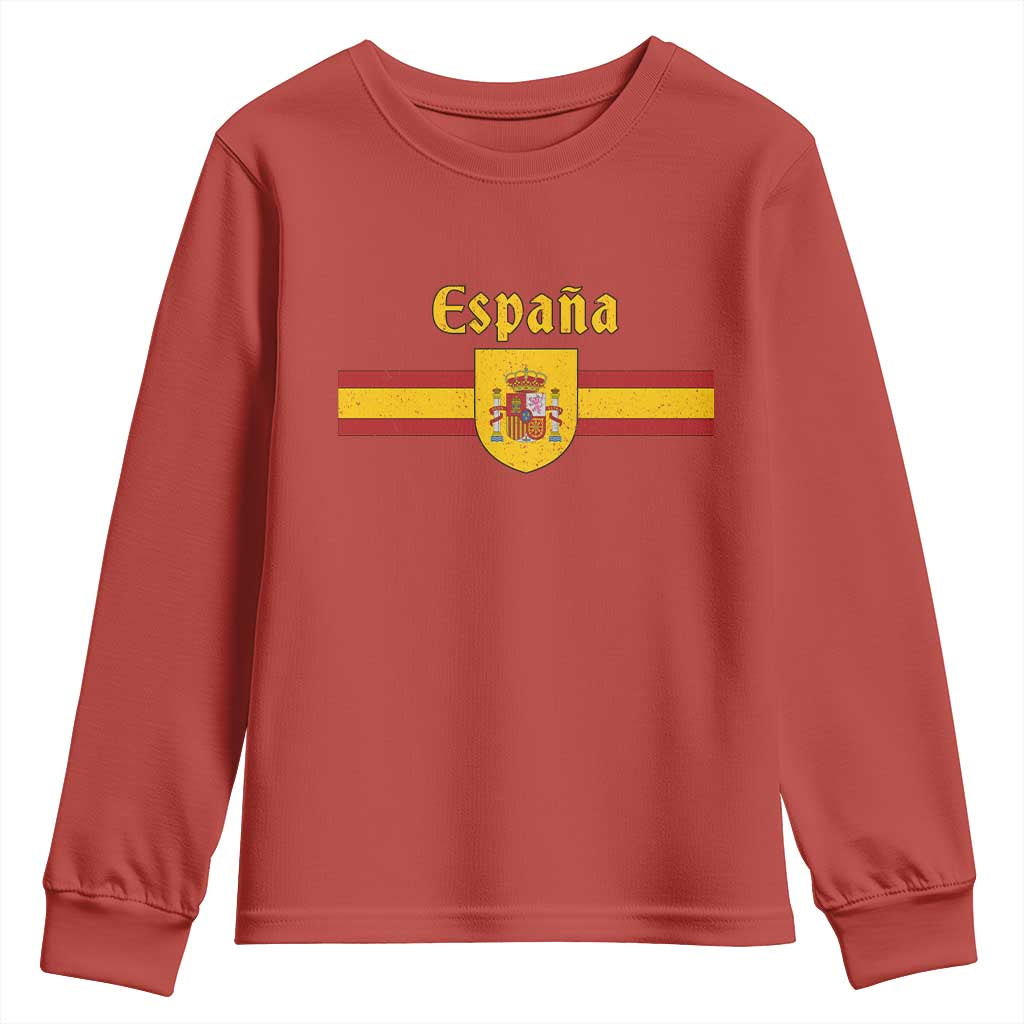 Espana Escudo Retro Spain Coat of Arms and Flag Español Youth Sweatshirt