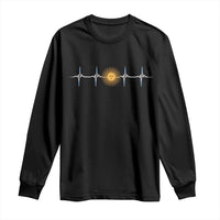 Argentina Sun of May Heartbeat ECG Pulse Argentine Pride Long Sleeve Shirt