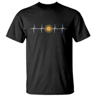 Argentina Sun of May Heartbeat ECG Pulse Argentine Pride T Shirt