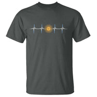 Argentina Sun of May Heartbeat ECG Pulse Argentine Pride T Shirt