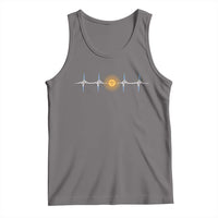 Argentina Sun of May Heartbeat ECG Pulse Argentine Pride Tank Top