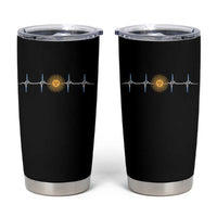 Argentina Sun of May Heartbeat ECG Pulse Argentine Pride Tumbler Cup