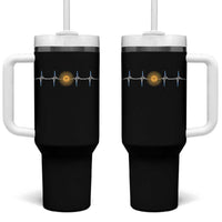 Argentina Sun of May Heartbeat ECG Pulse Argentine Pride Tumbler With Handle