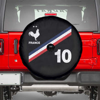 France Football Coq Spare Tire Cover French Flag Stripes Number 10 Athletic Soccer National Pride