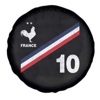 France Football Coq Spare Tire Cover French Flag Stripes Number 10 Athletic Soccer National Pride