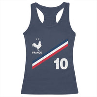 France Football Coq Racerback Tank Top French Flag Stripes Number 10 Athletic Soccer National Pride