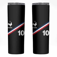 France Football Coq Skinny Tumbler French Flag Stripes Number 10 Athletic Soccer National Pride