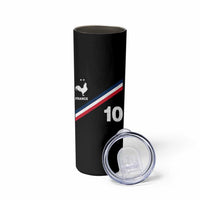 France Football Coq Skinny Tumbler French Flag Stripes Number 10 Athletic Soccer National Pride