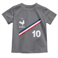 France Football Coq Toddler T Shirt French Flag Stripes Number 10 Athletic Soccer National Pride