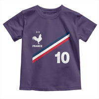 France Football Coq Toddler T Shirt French Flag Stripes Number 10 Athletic Soccer National Pride