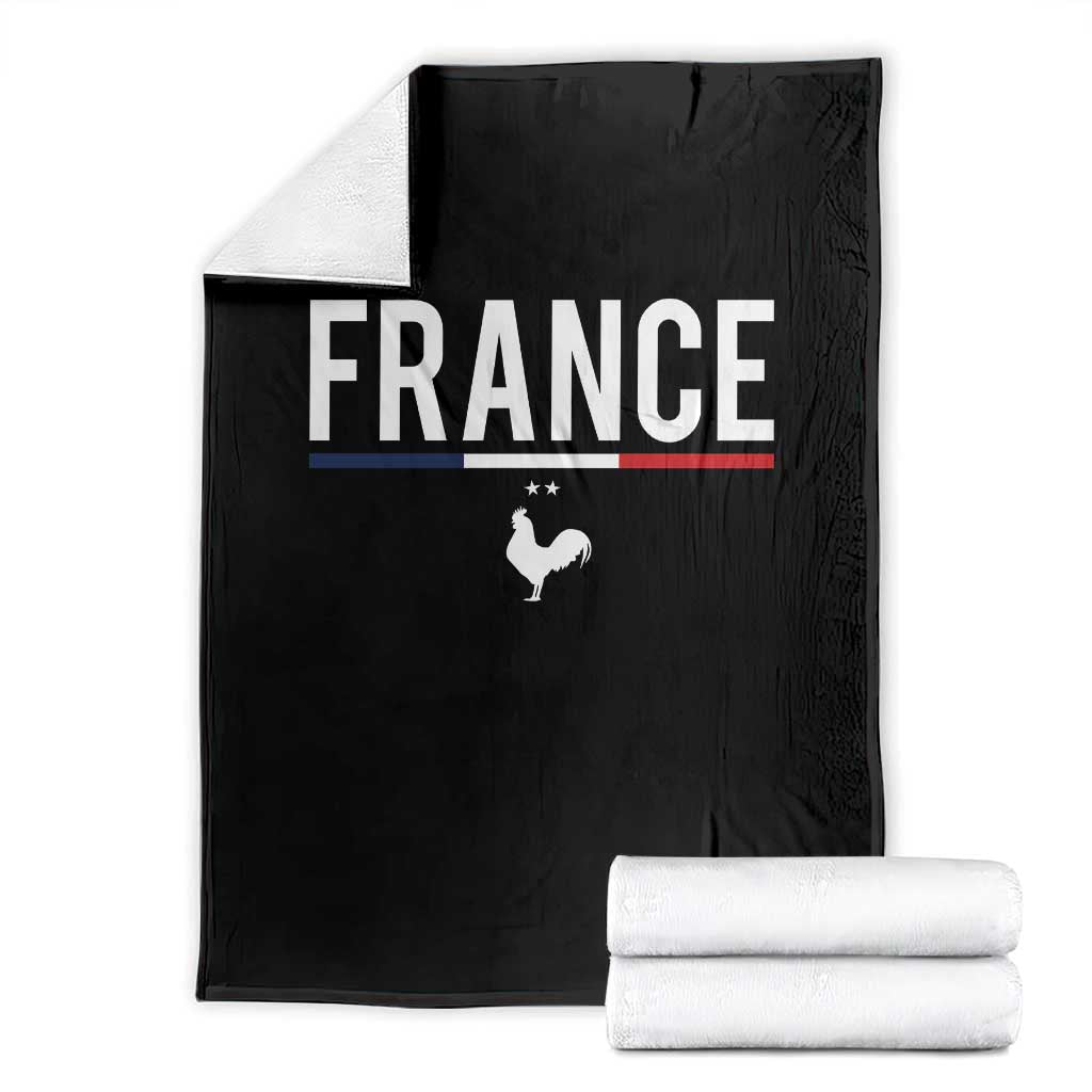 France Gallic Rooster Sports Throwback Design Vintage French Flag Throw Blanket