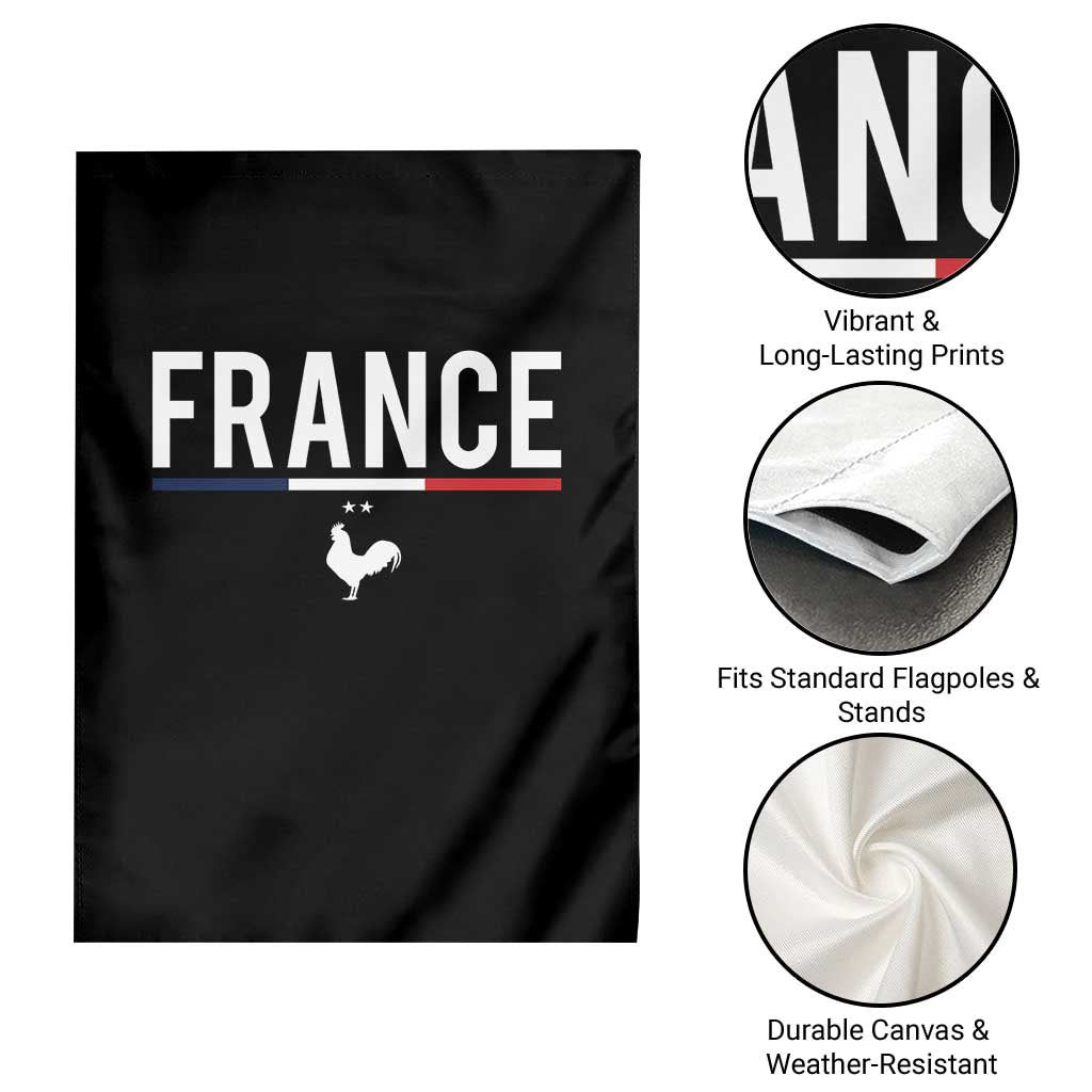 France Gallic Rooster Sports Throwback Design Vintage French Flag Garden Flag