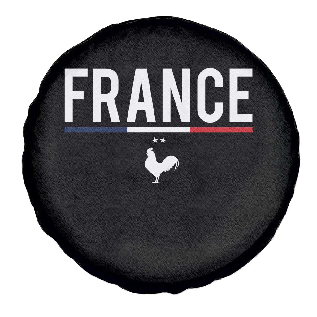 France Gallic Rooster Sports Throwback Design Vintage French Flag Spare Tire Cover