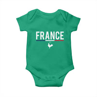 France Gallic Rooster Sports Throwback Design Vintage French Flag Baby Onesie