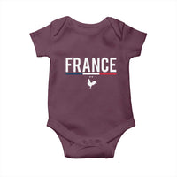 France Gallic Rooster Sports Throwback Design Vintage French Flag Baby Onesie