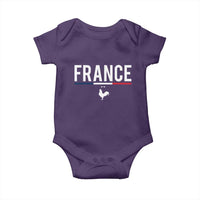 France Gallic Rooster Sports Throwback Design Vintage French Flag Baby Onesie