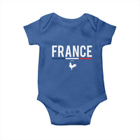 France Gallic Rooster Sports Throwback Design Vintage French Flag Baby Onesie