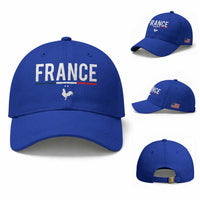 France Gallic Rooster Sports Throwback Design Vintage French Flag Baseball Cap