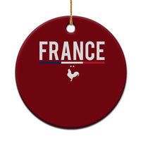 France Gallic Rooster Sports Throwback Design Vintage French Flag Ceramic Ornament