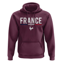 France Gallic Rooster Sports Throwback Design Vintage French Flag Hoodie